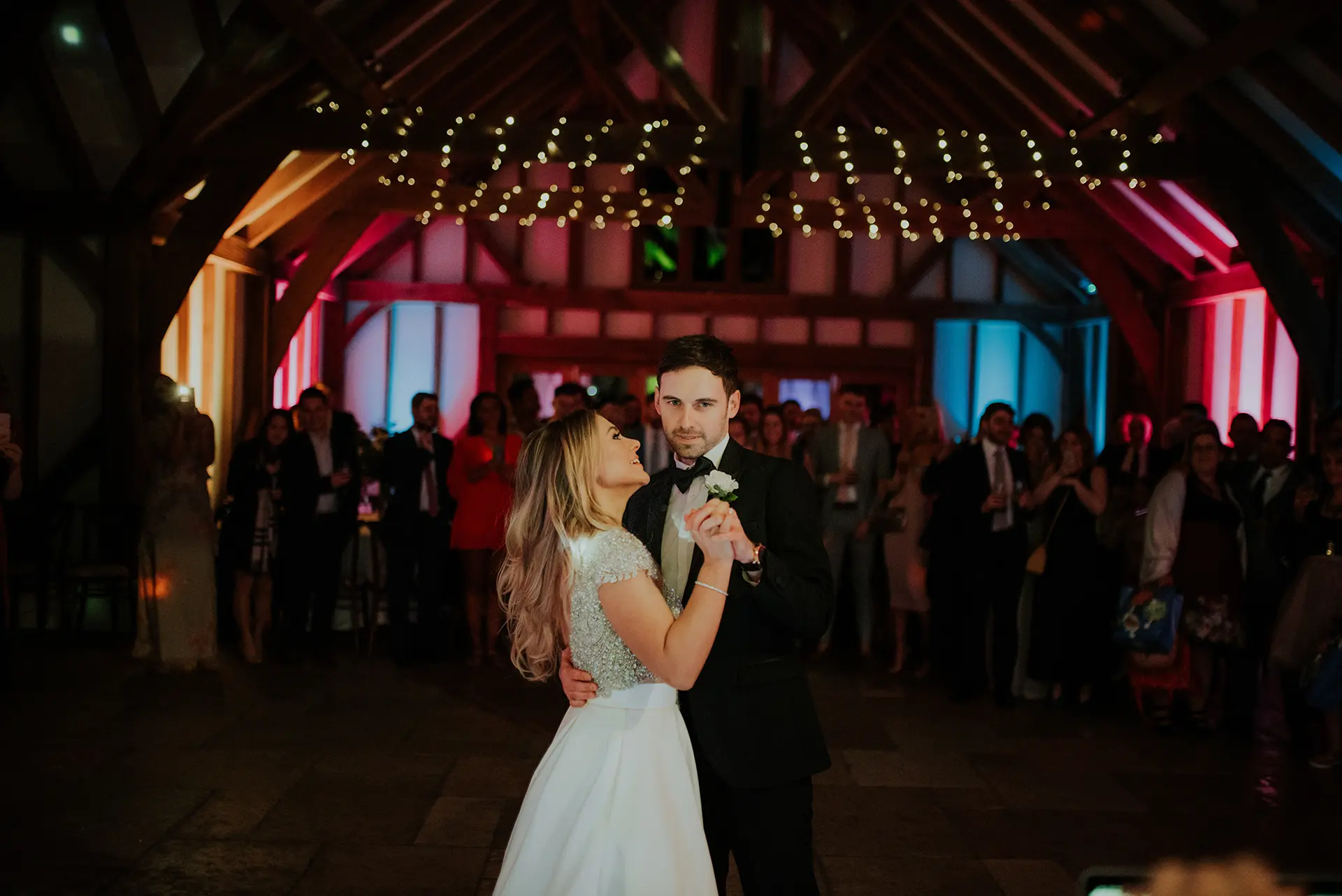 Brookfield Barn bride and groom first dance