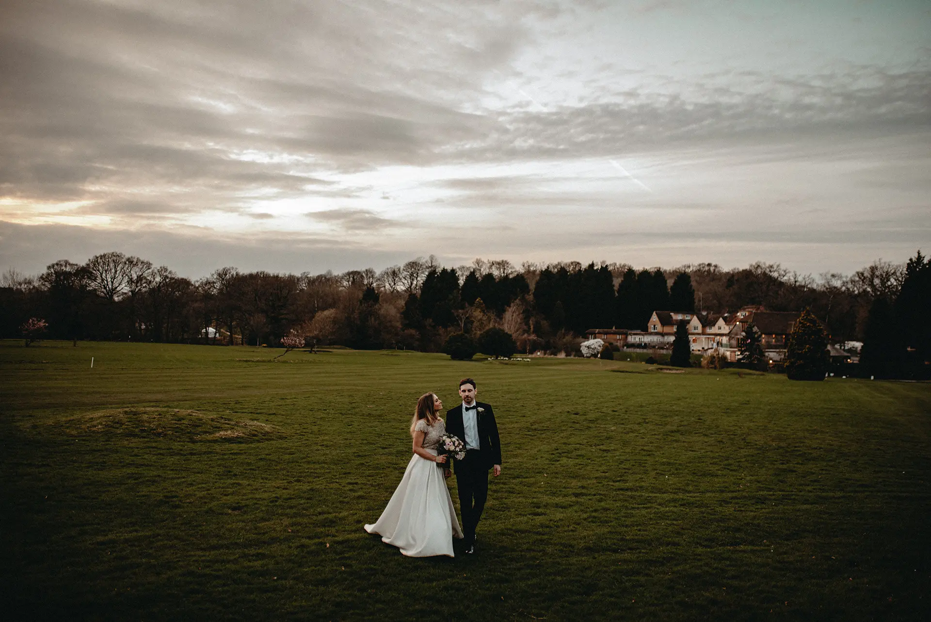 Brookfield Barn couple in winter landscape
