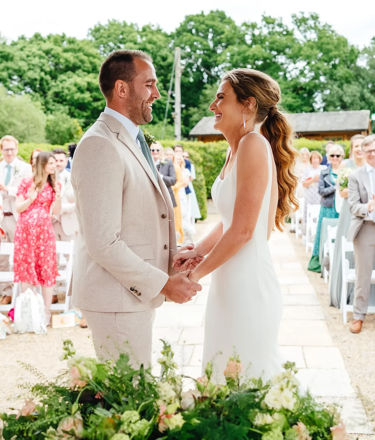 Brookfield Barn outdoor ceremony in spring