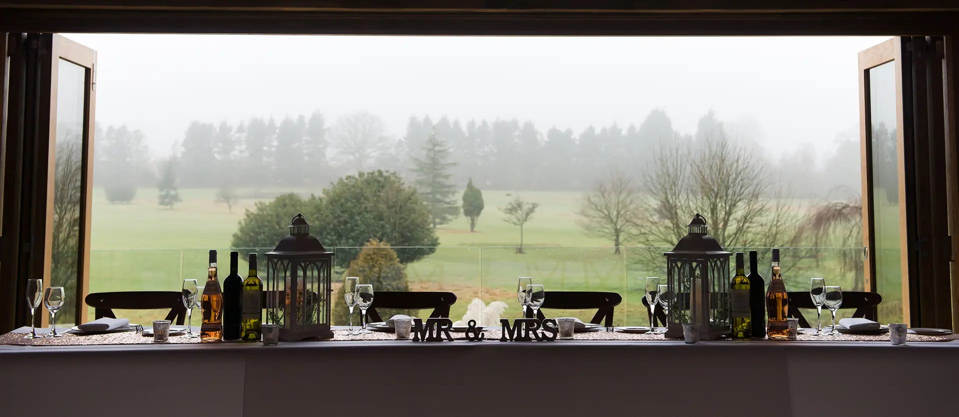 autumnal landscape view from Brookfield Barn