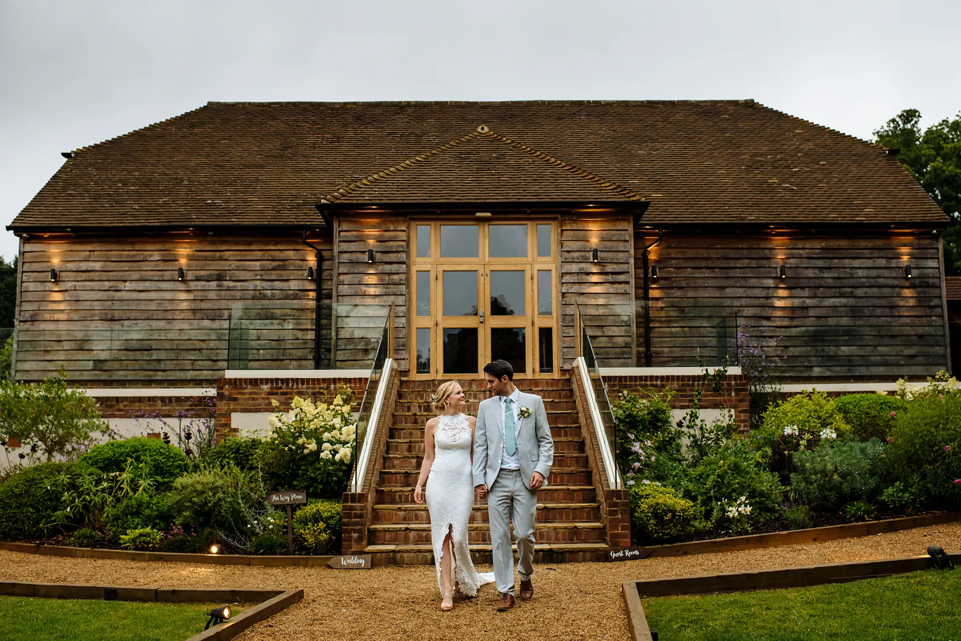 bride and groom brookfield barn wedding venue