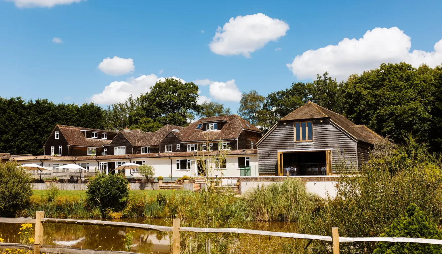 Brookfield Barn wedding and events venue in summer