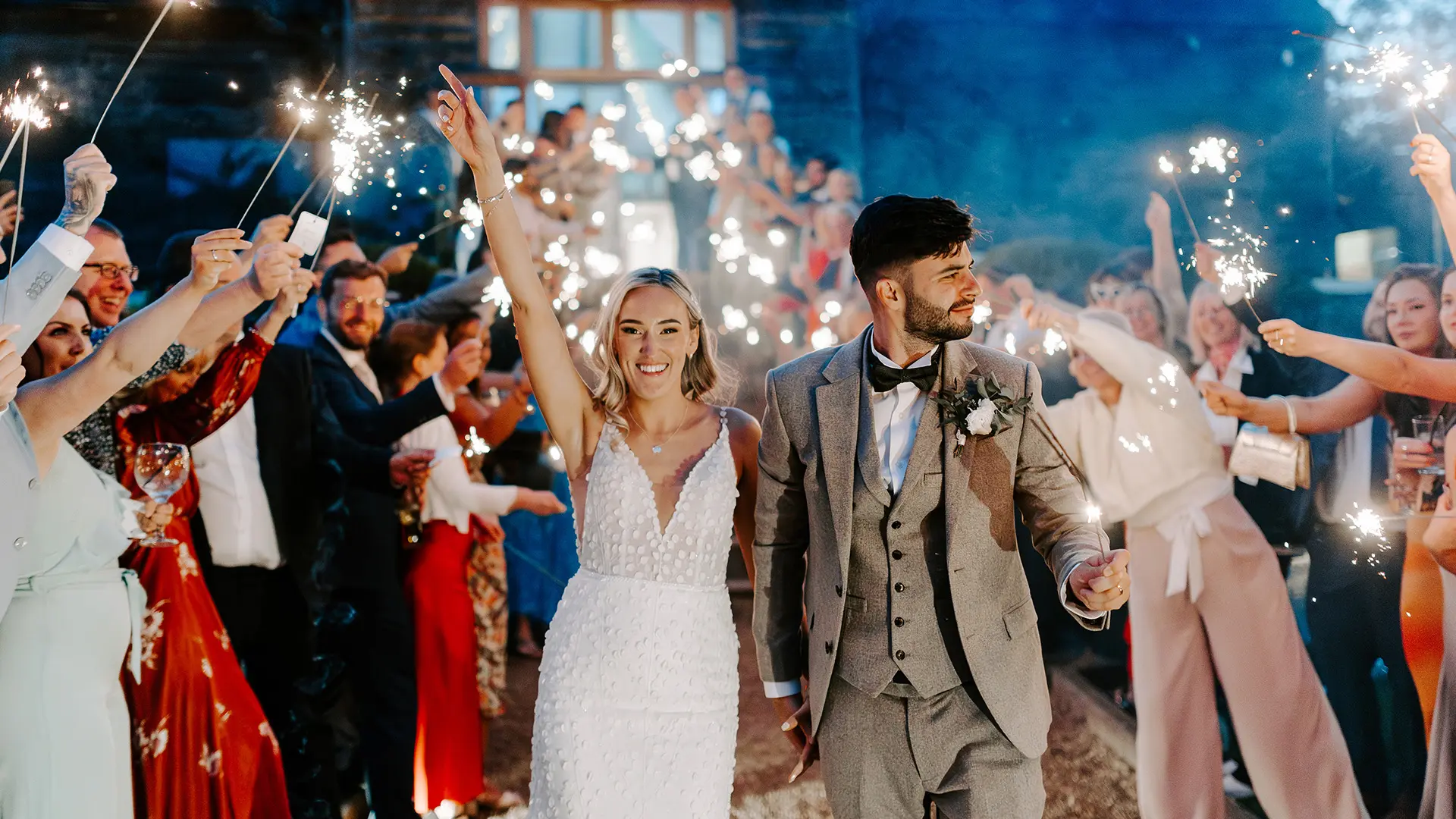 Brookfield Barn Q1 events couple with sparklers